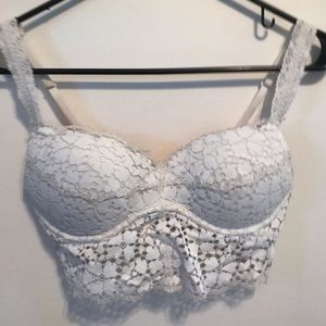 PINK Victoria’s Secret padded bralette bra white